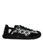 Dolce & Gabbana Black Logo Lace Up Low Top NS1 Sneakers Shoes