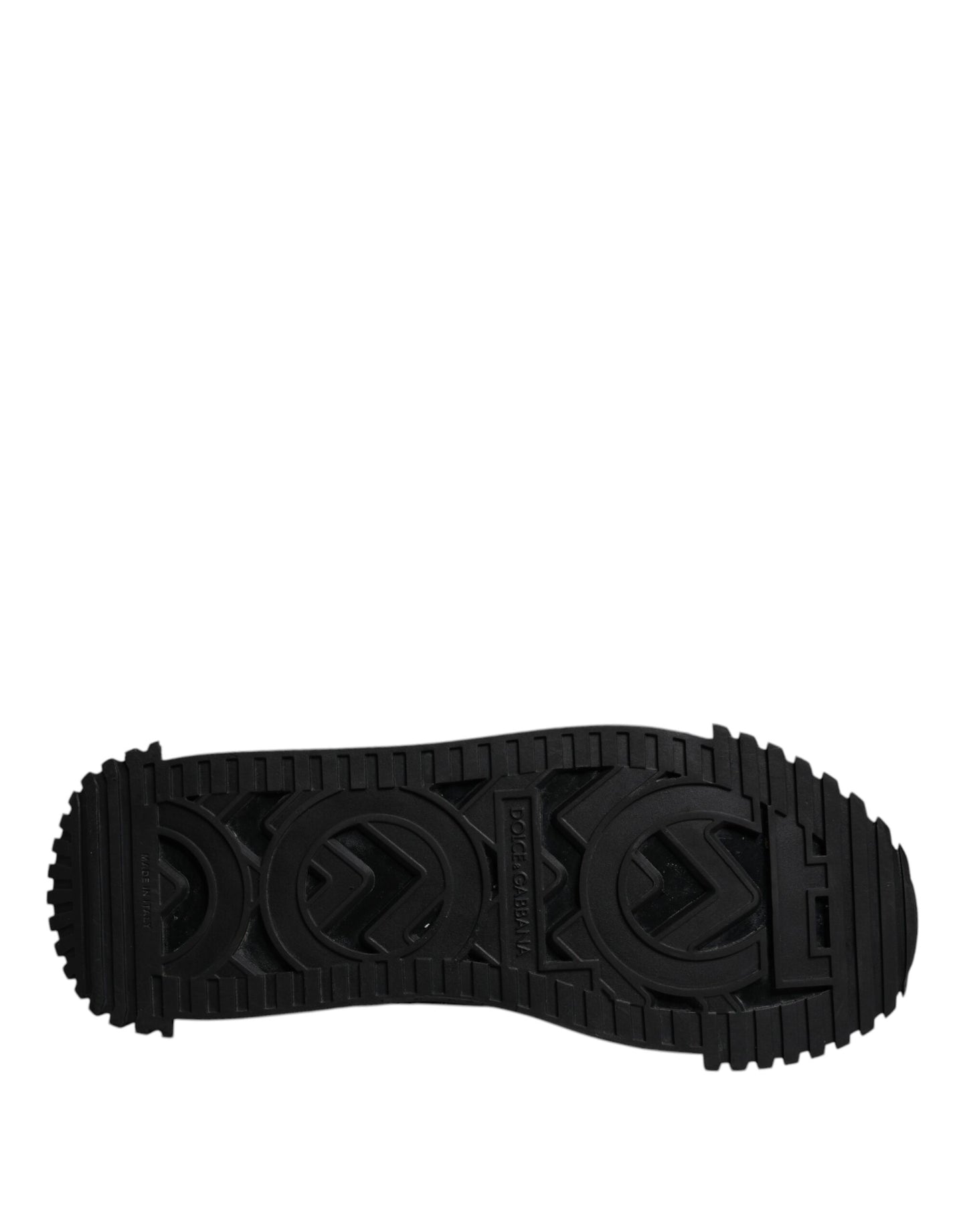 Dolce & Gabbana Black Logo Lace Up Low Top NS1 Sneakers Shoes