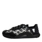 Dolce & Gabbana Black Logo Lace Up Low Top NS1 Sneakers Shoes
