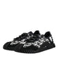 Dolce & Gabbana Black Logo Lace Up Low Top NS1 Sneakers Shoes