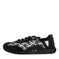 Dolce & Gabbana Black Logo Lace Up Low Top NS1 Sneakers Shoes