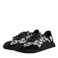 Dolce & Gabbana Black Logo Lace Up Low Top NS1 Sneakers Shoes