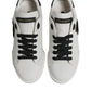 Dolce & Gabbana White Leather DG Logo Low Top Sneakers Shoes