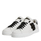 Dolce & Gabbana White Leather DG Logo Low Top Sneakers Shoes