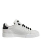 Dolce & Gabbana White Leather DG Logo Low Top Sneakers Shoes