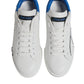 Dolce & Gabbana White Blue Leather Logo Low Top Sneakers Shoes