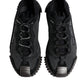 Dolce & Gabbana Black Silver Logo Low Top Men Sneakers Shoes