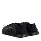 Dolce & Gabbana Black Silver Logo Low Top Men Sneakers Shoes