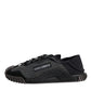Dolce & Gabbana Black Silver Logo Low Top Men Sneakers Shoes