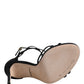 Dolce & Gabbana Black Leather Stiletto Heels Sandals Shoes