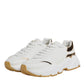 Dolce & Gabbana White Gold Daymaster Low Top Sneakers Shoes