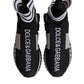 Dolce & Gabbana Black Gray Sorrento Socks Women Sneakers Shoes