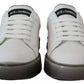Dolce & Gabbana White Leather Portofino Sneakers Shoes