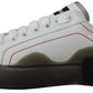 Dolce & Gabbana White Leather Portofino Sneakers Shoes