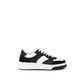 Dsquared² Black And White Leather Athletic Sneakers