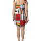 Dolce & Gabbana Multicolor Cotton Stripe Sleeveless Dress