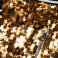Dolce & Gabbana Metallic Gold DG Logo Sequined Jogger Pants