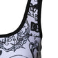 Dolce & Gabbana White Graffiti Print Logo Band Sports Bra Top