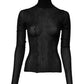 Dolce & Gabbana Black Knit Long Sleeves Turtleneck Slim Top