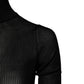 Dolce & Gabbana Black Knit Long Sleeves Turtleneck Slim Top