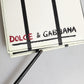 Dolce & Gabbana White Leather DG Crown Royals Bifold Card Holder Wallet