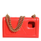 Dolce & Gabbana Red Leather Quilted Devotion Crossbody Phone Cover Bag