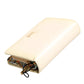 Dolce & Gabbana Ivory Calf Leather Compact Logo Plaque Card Holder Wallet