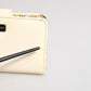 Dolce & Gabbana Ivory Calf Leather Compact Logo Plaque Card Holder Wallet