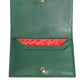 Dolce & Gabbana Red Exotic Leather Logo Plaque Card Holder Wallet