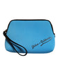 Dolce & Gabbana Blue DG Logo Print Clutch Zip Borse Pouch Bag