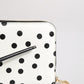 Dolce & Gabbana White Black Striped Leather Zip Around Continental Wallet