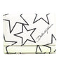 Dolce & Gabbana White Leather Trifold DG Star Print Card Holder Wallet