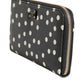 Dolce & Gabbana Black White Dotted Leather Zip Around Continental Wallet