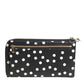 Dolce & Gabbana Black White Dotted Leather Zip Around Continental Wallet