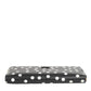 Dolce & Gabbana Black White Dotted Leather Zip Around Continental Wallet