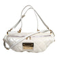 Dolce & Gabbana White Quilted Logo Plaque Belt Waist Fanny Pack Bag