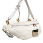Dolce & Gabbana White Quilted Logo Plaque Belt Waist Fanny Pack Bag