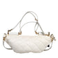 Dolce & Gabbana White Quilted Logo Plaque Belt Waist Fanny Pack Bag