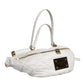 Dolce & Gabbana White Quilted Logo Plaque Belt Waist Fanny Pack Bag