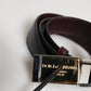 Dolce & Gabbana Black Brown Leather Metal Buckle Reversible Belt