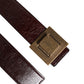 Dolce & Gabbana Brown Leather Gold Metal Buckle Classic Belt