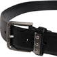 Dolce & Gabbana Black Leather Metal Buckle Classic Belt
