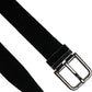 Dolce & Gabbana Black Leather Metal Buckle Classic Belt