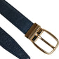 Dolce & Gabbana Blue Leather Metal Buckle Classic Belt