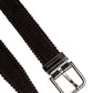 Dolce & Gabbana Brown Velvet Metal Buckle Classic Belt
