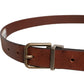Dolce & Gabbana Brown Leather Metal Buckle Classic Belt