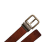 Dolce & Gabbana Brown Leather Metal Buckle Classic Belt