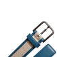 Dolce & Gabbana Blue Beige Leather Weaved Metal Buckle Belt