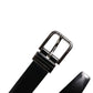 Dolce & Gabbana Black Solid Leather Classic Waist Buckle Belt