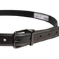 Dolce & Gabbana Black Leather Classic Metal Logo Buckle Belt